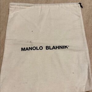 Manolo Blahnik Cream Shoe Bag
